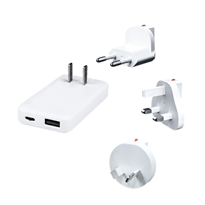 Cargador GaN de 65W con doble puerto, tipo C y USB A, carga rápida - Product Image 1