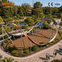 Manège à sensations fortes Mobiz Circle Roller Coaster pour parcs d'attractions commerciaux, avec capacité pour adultes