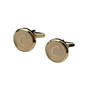 Mancuernillas <span class=keywords><strong>Iniciales</strong></span> <span class=keywords><strong>de</strong></span> Oro para Hombre, Mancuernillas Personalizadas, Mancuernillas <span class=keywords><strong>de</strong></span> Lujo con Letras, Regalo para Novio, Esposo, Padre - Product Image 5