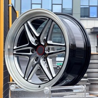 Rines Forjados Personalizados 17 18 19 20 21 22, Diseño Cóncavo Profundo, Acabado Negro Mecanizado para Autos Deportivos como Mustang, Challenger y Camaro