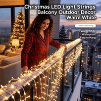 Guirlandes LED à commande par application DIY, synchronisation musicale, IP65, pour la décoration de Noël, fenêtre extérieure, balcon