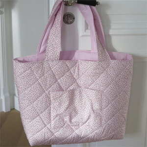 100% coton <span class=keywords><strong>grand</strong></span> <span class=keywords><strong>sac</strong></span> de plage doux rose clair Floral bagages Vintage <span class=keywords><strong>sac</strong></span> fourre-tout en coton <span class=keywords><strong>matelassé</strong></span> avec poche extérieure - Product Image 2