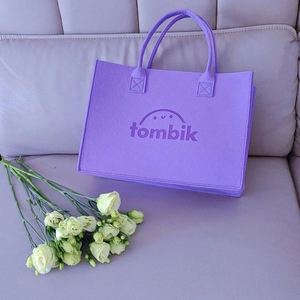 Sac fourre-tout en feutre coloré de haute qualité X57, idéal pour le shopping, avec logo personnalisé – Vente chaude - Product Image 3