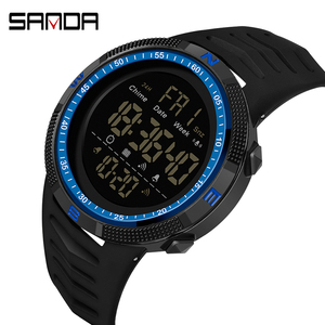 SANDA 6014 di marca da uomo orologio da polso digitale luminoso resistente all'acqua Multi-funzionale moda Casual <span class=keywords><strong>orologi</strong></span> a Led <span class=keywords><strong>per</strong></span> <span class=keywords><strong>ragazzi</strong></span> - Product Image 2