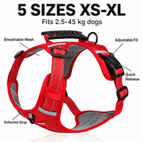 Harnais anti-traction pour chien en maille Oxford avec poignée supérieure, boucle à dégagement rapide, sangle réfléchissante, tailles XS-XL, logo personnalisé, gilet de promenade pour animaux de compagnie, vente en gros