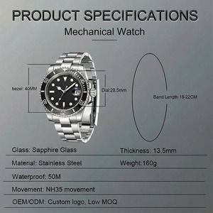 Reloj de Pulsera Cronógrafo de Lujo para Hombre, Nuevo, Económico, Estilo Vintage, Movimiento Citizen Japonés, Reloj Mecánico Automático - Product Image 2