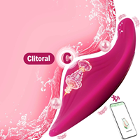 2-in-1 Tragbarer Klitoris-Vibrator Mini Damen-Slip Klitoris-Stimulator APP-Steuerung Sexspielzeug für Intime Interaktionen zwischen Paaren