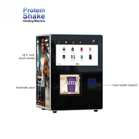 Mesin Penjual Kopi & Protein Shake Mini Desktop Layar Sentuh 18,5 inci Efisien, Fungsi Pembersihan Otomatis, Mendukung 4G/Wi-Fi