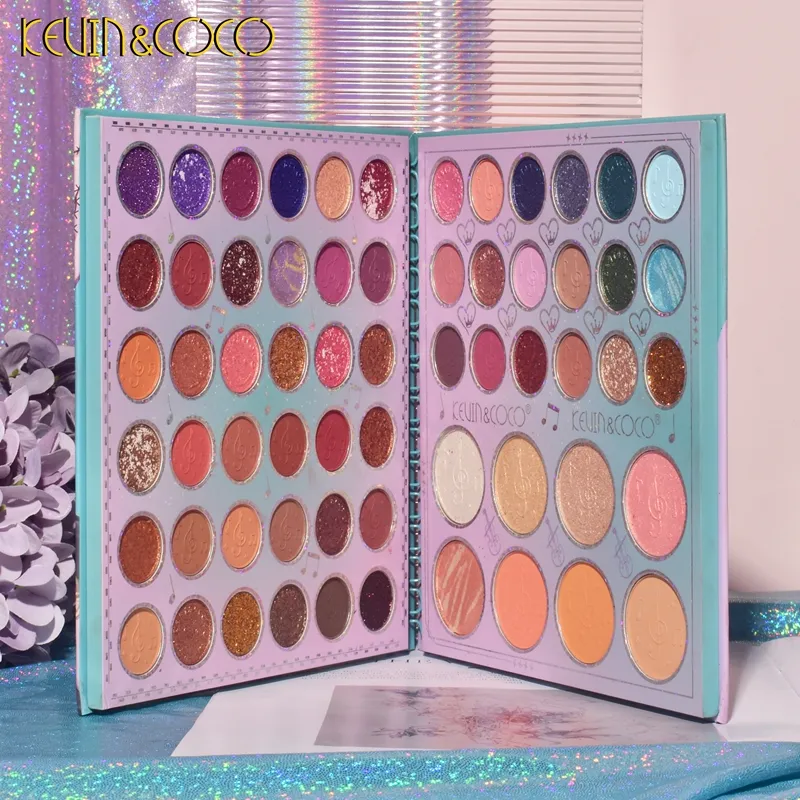 2023 Kevin&Coco new arrival style all in 1 book palette long lasting high pigment eyeshadow sombra de ojos