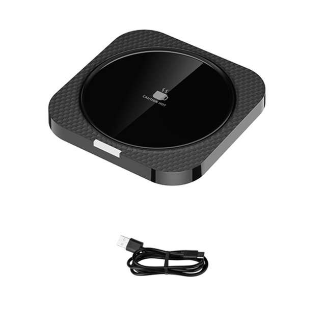 Temperature Control Smart Coffee Mug Heated Cup Warmer Heater Coaster Wireless Charger for Christmas Gift