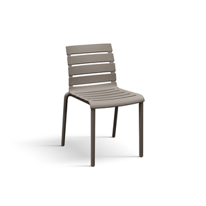 Juego de 6 sillas Brad de polipropileno gris paloma para interior, exterior y jardín - Product Image 1