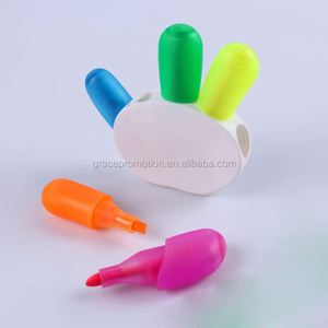 Hot Selling Plastic Hand Shape 5 Colored Highlighter <b>Pen</b> Set - Product Image 3