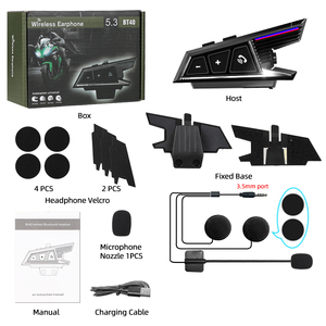 Auriculares para casco de motocicleta BT40 con auriculares inalámbricos impermeables con cancelación de ruido IP65 5,3 Audifonos para motocicleta - Product Image 6