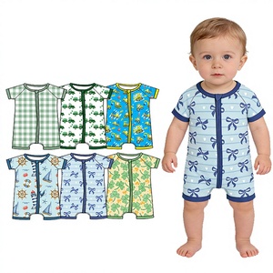 Rompers Casuales de Bambú Kerui con Cierre YKK para Bebés y Niños, Ropa de Verano Unisex, Spandex/Fibra de Bambú, Venta al Por Mayor - Product Image 2