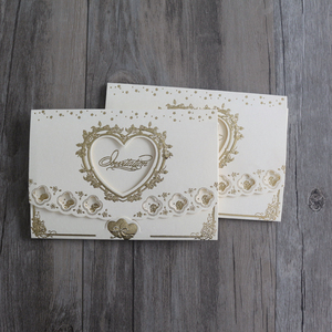 New Design Creative Graceful Heart Shaped Wedding Invitation <strong>Card</strong> and Custom Birthday Invitation <strong>Cards</strong> <strong>Table</strong> <strong>Cards</strong> - Product Image 1