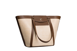 Fabriqué en Italie pour Cacharel, sac à main pour femme en PU vegan, style estival classique contemporain, élégant et luxueux, à deux boutons. - Product Image 3