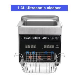 Nettoyeur à ultrasons <span class=keywords><strong>industriel</strong></span> électrique, capacité du réservoir 1,3 L, pour le nettoyage de matériel dentaire, bijoux, appareils orthodontiques, outils de manucure, lunettes, avec <span class=keywords><strong>bac</strong></span> de lavage - Product Image 1
