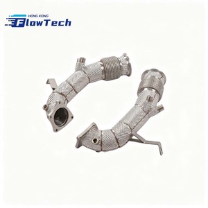 Tubería de Escape de Alta Calidad FlowTech SS304 con Protector Térmico para Audi R8 5.2L V10 2020+ - Product Image 2