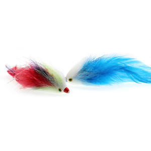 Crochets à mouches Streamer à ruban 5 couleurs-Leurres réalistes <span class=keywords><strong>pour</strong></span> brochet truite gros gibier pêche aux prédateurs d'<span class=keywords><strong>eau</strong></span> <span class=keywords><strong>douce</strong></span> - Product Image 3