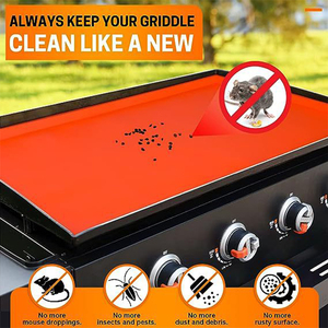 Accessoires pour plancha Blackstone 17/22/28/36 pouces, tapis en silicone résistant à la chaleur, protection de la surface de cuisson, tapis de barbecue - Product Image 6