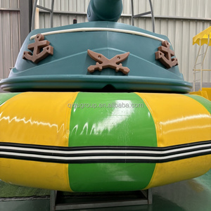 Qiqu เรือกันชนไฟฟ้าเป่าลมพร้อมปืนฉีดน้ำเล่นเพลงแบบ LED ความจุสูงสำหรับสวนน้ำ - Product Image 5