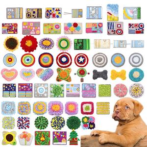 Yaratıcı renkli köpek koklama Mat gıda gizleme oyun pedi özel burun çalışması bulmaca halı Pet Snuffle paspaslar - Product Image 1