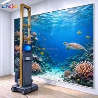 LINCJET LC-A2 Mesin Cetak Dinding UV Otomatis 6 Warna Baru, Mesin Cetak Dinding Digital Mobile untuk Seni Dinding & Dekorasi Mural yang Tajam