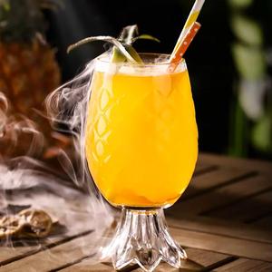 Verre à boire texturé avec motif ananas, 440 ml, transparent, pour boissons, cocktails, eau, jus, <span class=keywords><strong>bar</strong></span>, maison, vaisselle - Product Image 1