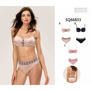 Maillot de bain une pièce HDJ grande taille, bandeau, motif à carreaux, contrôle du ventre, vêtements de plage pour femmes, sq66833 - Product Image 3