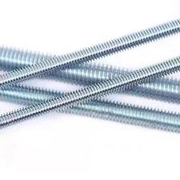Vis à filetage intégral de qualité industrielle en acier au carbone, zinguées blanc, M6 à M24, 1m, 2m, 3m pour la réparation et la fabrication en atelier