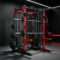 Rack de Squat Multifonctionnel Tout-en-un avec Pile de Poids Double de 90 kg pour Entraînement de Force Complet