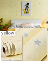 Papier peint auto-adhésif imperméable pour chambre de bébé, style étoiles 3D, décoration pour enfants, maternelle, dessin animé