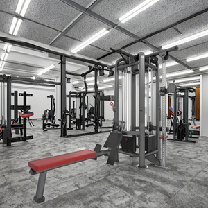 Estación Multifuncional de Gimnasio en Casa Unisex con 4 Máquinas de Selección de Pesas, Equipo Comercial de Entrenamiento de Fuerza para Ejercicio - Product Image 1