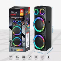 Altavoz Exterior de 12 Pulgadas GD-2128, Micrófono Inalámbrico, Altavoz de Alta Potencia de 100 W