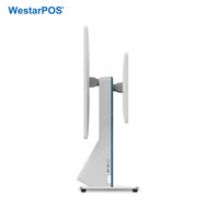 WestarPOS CRS001 Kiosco POS de Alta Gama con Pantalla Dual, Kiosco Todo en Uno para Pedidos Autoservicio para Tiendas Minoristas