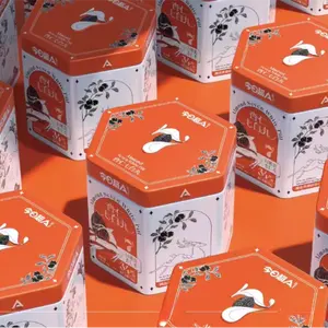 Симпатичный дизайн с рисунком оленя в оранжевой матовой ламинированной коробке с крышкой и вставкой для ухода за кожей крем для лица
