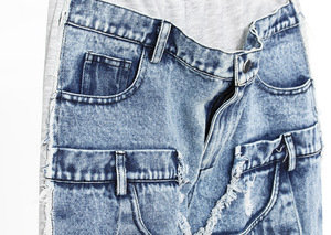 Streetwear Patchwork Ripped Jean <strong>Denim</strong> Sports Pants <strong>Jogger</strong> <strong>Women's</strong> Cotton Trousers Harem Casual Pants Sweat Pants - Product Image 6