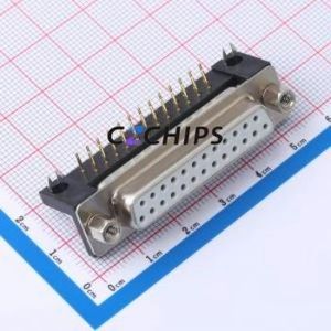 X0325FC2W2 D-Sub/VGA Connector Bent Lead Through Hole Connector Standard D-Sub Female 25P Right Angle Insert - Product Image 1