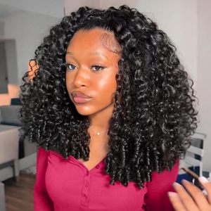 Factory Price 250% Density 16A Burmese Curly <strong>Half</strong> <strong>Wigs</strong> Virgin Hair 3 in 1 Spiral Curly End Beginner Friendly Glueless <strong>Wig</strong> - Product Image 1