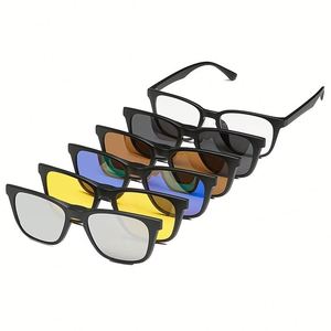 Gafas de Sol Polarizadas Magnéticas 6 en 1 TR90 para Hombre y Mujer con 5 Clips para Gafas de Computadora, Venta al Por Mayor - Product Image 1