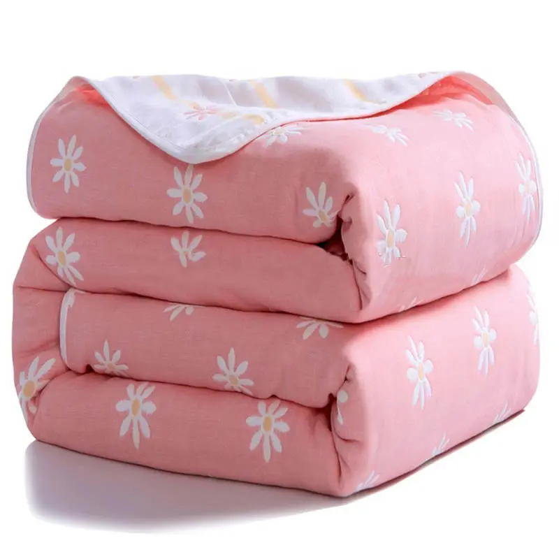 Tùy Chỉnh Thiết Kế 6 Lớp Twin Full Queen King Kích Thước Dành Cho Người Lớn Muslin Chăn Cho Mùa Đông