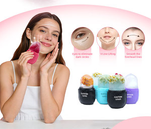 רולר קרח לפנים לעור הפנים, כלי טיפוח לעיניים, קוביית קרח לפנים לעיניים ולצוואר, ממצק ומחזק את העור באופן טבעי, רולר קרח מסיליקון, לוגו בהתאמה אישית - Product Image 3