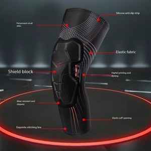 Protection des genoux en polyester rembourrée épaisse pour hommes, antidérapante en silicone, pour le cyclisme, le basketball et les sports de plein air - Product Image 4