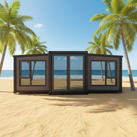 Maison mobile de luxe préfabriquée en conteneur extensible 20 pieds 40 pieds, design moderne du milieu du siècle, pour chambre, bureau à domicile