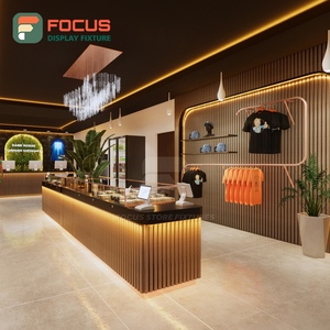 ตู้โชว์ร้านขายบุหรี่แบบสองด้าน ตู้ไม้กระจกพร้อมไฟ LED สำหรับโชว์ยาสูบ - Product Image 4