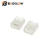 Connecteur de bande lumineuse LED 4mm 5mm 8mm 10mm Adaptateur 2 broches 3 broches 4 broches 5 broches RGB Courant Cristal Lumière SMD Cob Connecteur de bande lumineuse LED