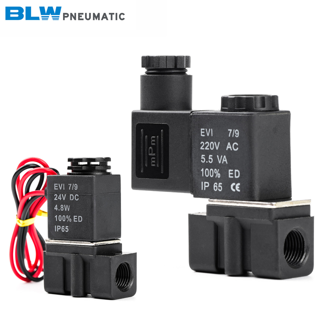 2P Model Micro Small Plastic Solenoid Valve Two-Way Nylon Body Flow Switch Normally Closed Control Structure for Water Curtain