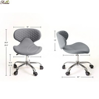 Mobilier de salon pour onglerie Chaises de client pour station d'ongle Ensemble de chaises longues mobiles réglables Nail Tech