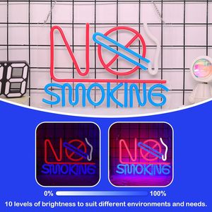 No Smoking Letreros Neon LED indoor hanging ambient light shop <b>sign</b> wall decoration light entrance indicator light Custom 5V 12V - Product Image 3