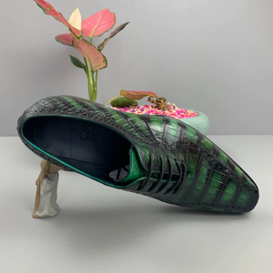 Zapatos Oxford Formales de Lujo para Hombre, de Piel de Cocodrilo Auténtica, Zapatos Derby de Vestir de Cuero Genuino para Hombre, Fabricantes - Product Image 4